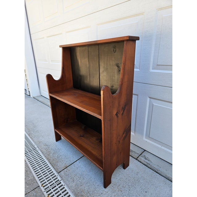 Pine Bookcase Bucket Bench For Sale - Image 6 of 10