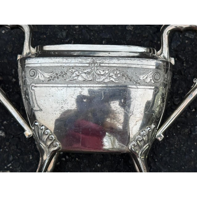 Reed & Barton Late 19th Century Reed & Barton 5 Piece Silver Plate Lions Feet Tea Set #2405 1869- 6 Pieces For Sale - Image 4 of 12