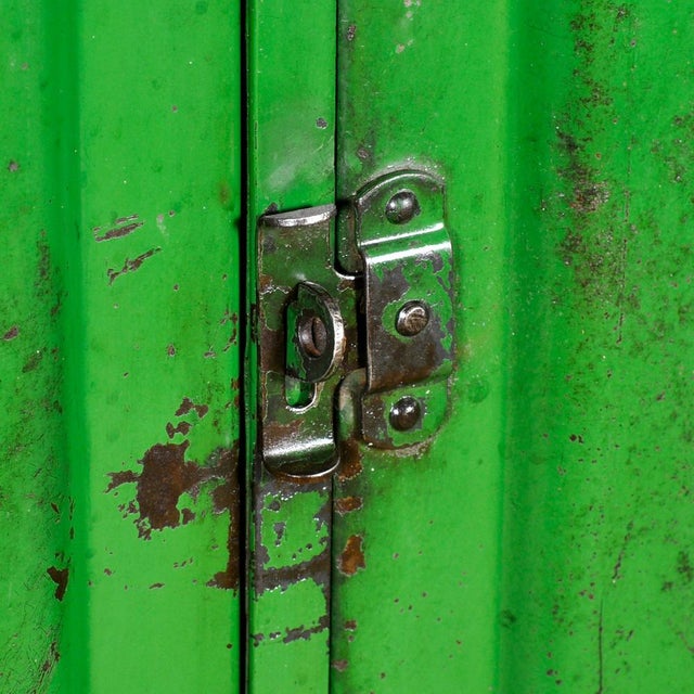 Industrial Green Locker, 1950s For Sale - Image 10 of 15