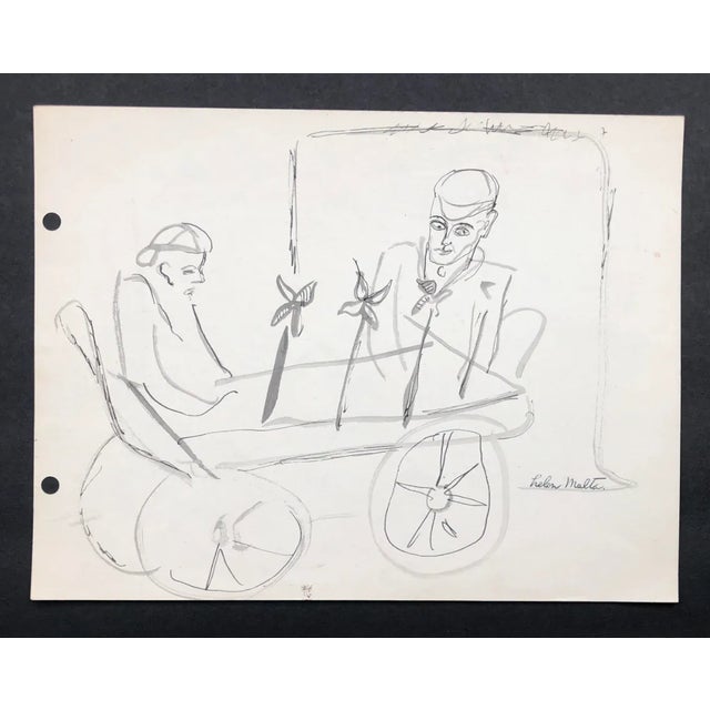 Mid-Century Modern 1930s Helen Malta New York Street Vendor For Sale - Image 3 of 3