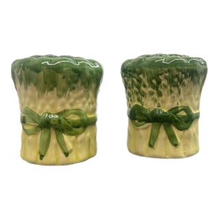 Portuguese Asparagus Salt and Pepper Shakers - a Pair For Sale