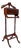 Spanish Baroque Revival Walnut Gentleman’s Valet Stand with Drawers, 1920s For Sale