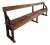 Antique Monastery Bench with Oak Frame, 1890s For Sale