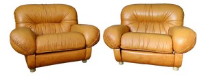 Set of Italian Club Armchairs, 1970s