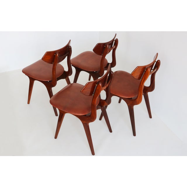 Vintage Dutch Teak Dining Chairs by Louis Van Teeffelen for Awa, 1960, Set of 4 For Sale - Image 9 of 14