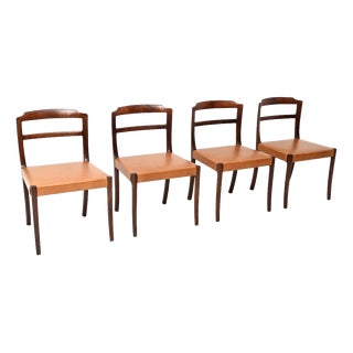 Vintage Danish Dining Chairs by Ole Wanscher, 1960, Set of 4 For Sale