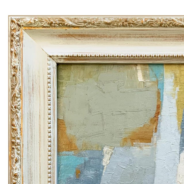 Various Artists Contemporary Abstract Oil Painting in Vintage Frame For Sale - Image 4 of 6