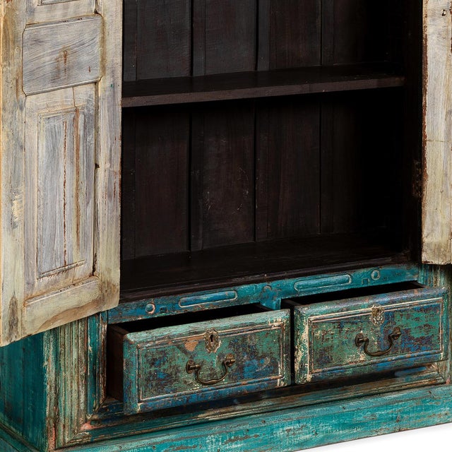 Indian Turquoise Cabinet, 1920s For Sale - Image 4 of 8