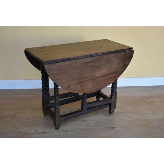 Late 18th Century Antique Oak Gateleg Table, 1780 For Sale - Image 5 of 6