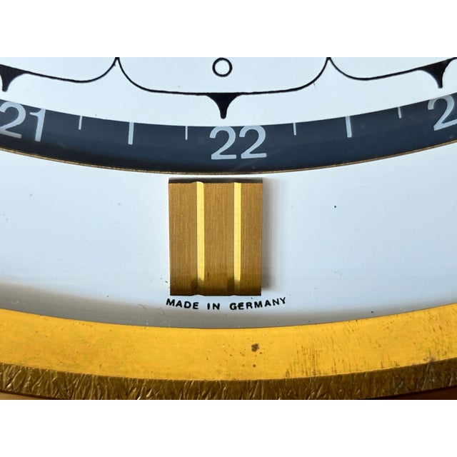 Modernist Desk World Clock Kundo by Kieninger & Obergfell West Germany 1960s For Sale - Image 4 of 13