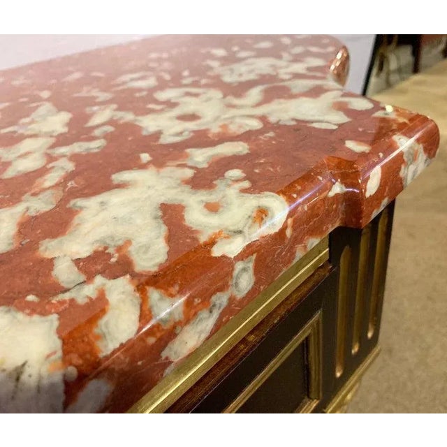 Wood 19th Century Palatial Russian Neoclassical Marble Top Console Table or Sideboard For Sale - Image 7 of 13