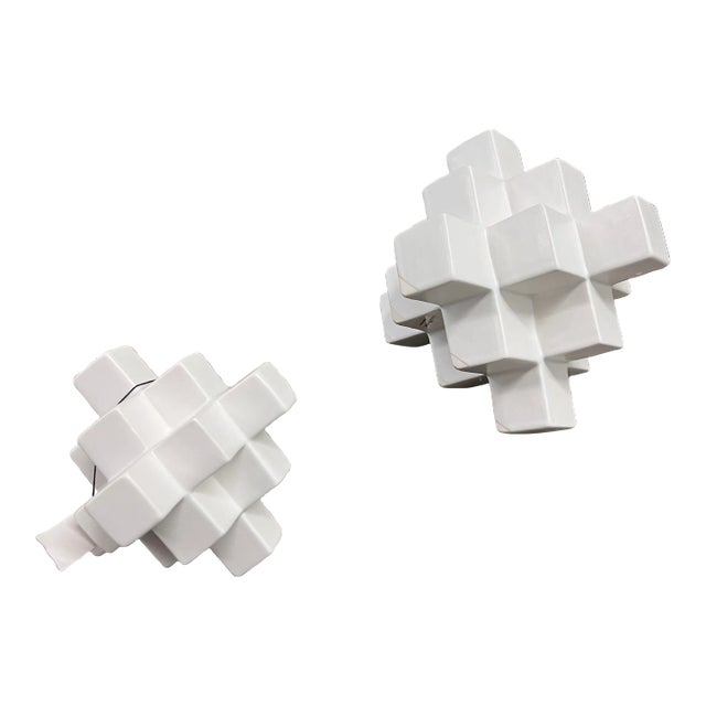 Set of 2 Global Views "Puzzle" Sculptures For Sale