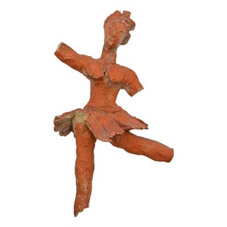 Sirio Pellegrini, Ballerina Terracotta Sculpture, 1960s, Terracotta For Sale