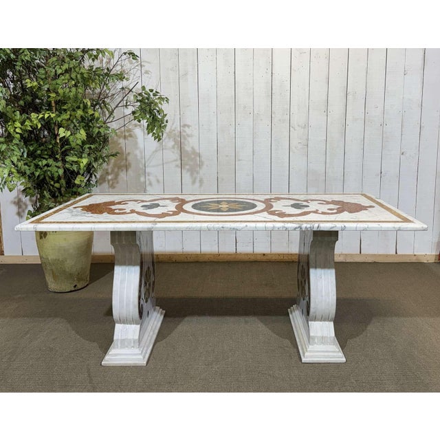 Vintage Italian Marble Dining Table, 1970s For Sale - Image 3 of 13