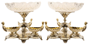 Silver-Plated Cherub Bowls from Sheffield, Set of 2