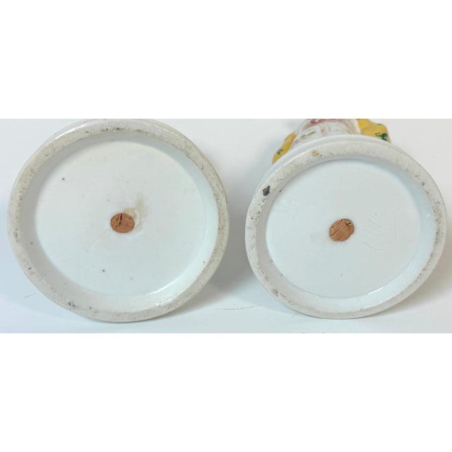 Pair Old Paris Porcelain Chinoiserie Fashion Rose Water Bottles by Jacob Petite For Sale - Image 16 of 18