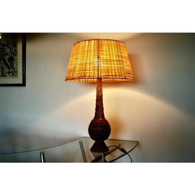 Ceramic Table Lamp by Huguette Bessone, 1950 For Sale - Image 4 of 9