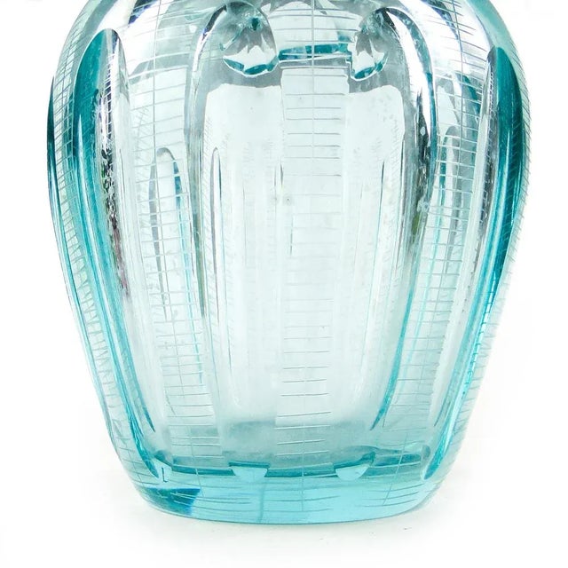 Art Deco Czechoslovakian Beril Carafe from Moser by I. Pastrankova, 1950s For Sale - Image 10 of 11