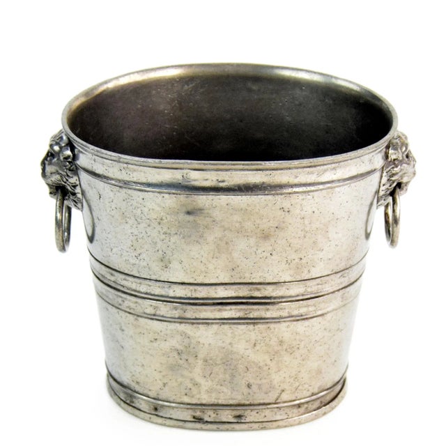 Mid-Century Modern Mid-Century Modern Ice Bucket with Lion Handles, 1950s For Sale - Image 3 of 7