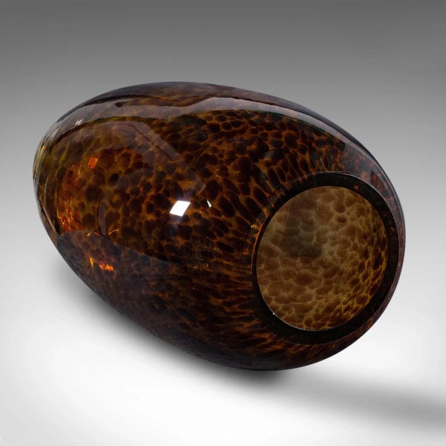 1970s Modern Tall Vintage Amber Vase, Italian, Art Glass, Flower Sleeve, Decorative For Sale - Image 6 of 9