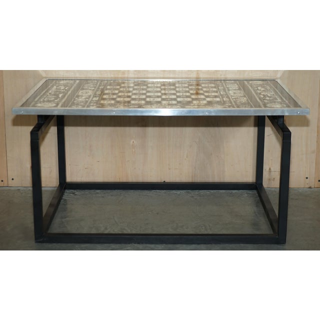 Game Table with Chess Board in Silvered Chrome, 1960s For Sale - Image 15 of 17