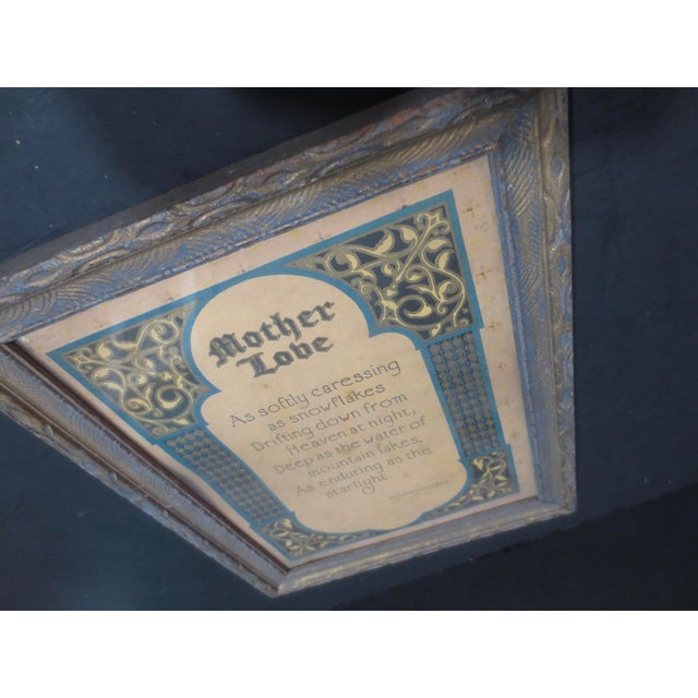 Art Deco Art Print of Poem of Mother Love For Sale - Image 4 of 5