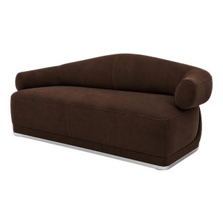 Haha Suede Leather Sofa by Christophe Perichon For Sale
