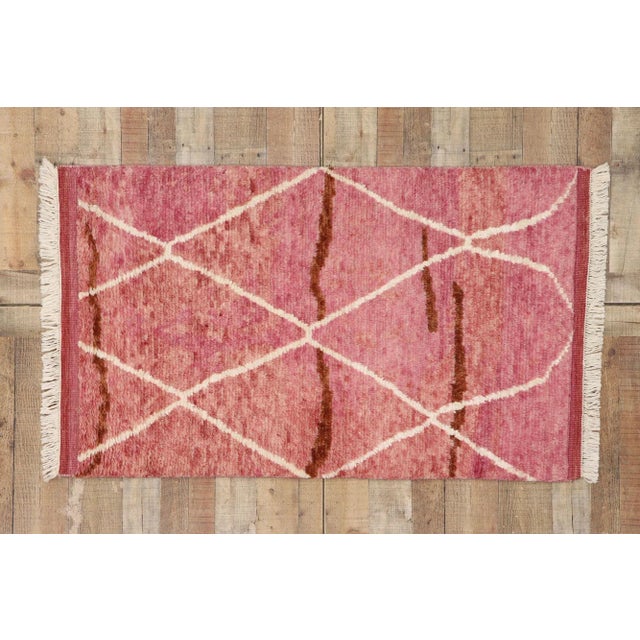 Moroccan Style Throw Rug - 03'02 X 05'03 For Sale - Image 9 of 10