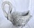 Imported from France. Large rare exquisitely crafted concrete swan planter. Incredibly detailed wings, feathers, and face....