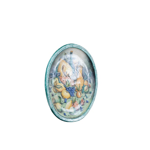 A very large and impressive 20th-century Mayolica Santa Rosa charger plate / platter / wall plaque featuring a design of a...