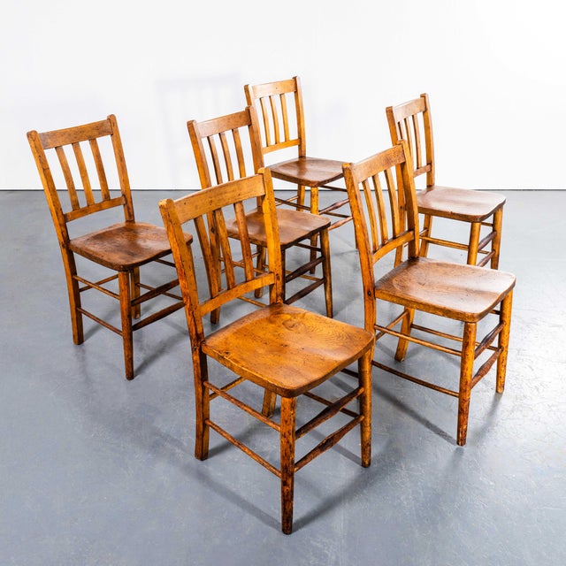 Vintage Elm Chapel Dining Chairs, 1940s, Set of 4 For Sale - Image 10 of 12