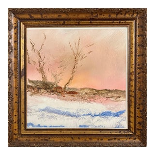 Reginald Pollack, Abstract Impressionist Sunset in December Oil Painting Reginald Pollack For Sale