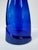 Vintage Cobalt Blue Flattened Glass Bottle Vase 19 Inch For Sale - Image 4 of 9