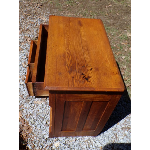 Antique Oak Chest Commode Washstand Dry Sink Country Farmhouse Cabinet For Sale - Image 9 of 17
