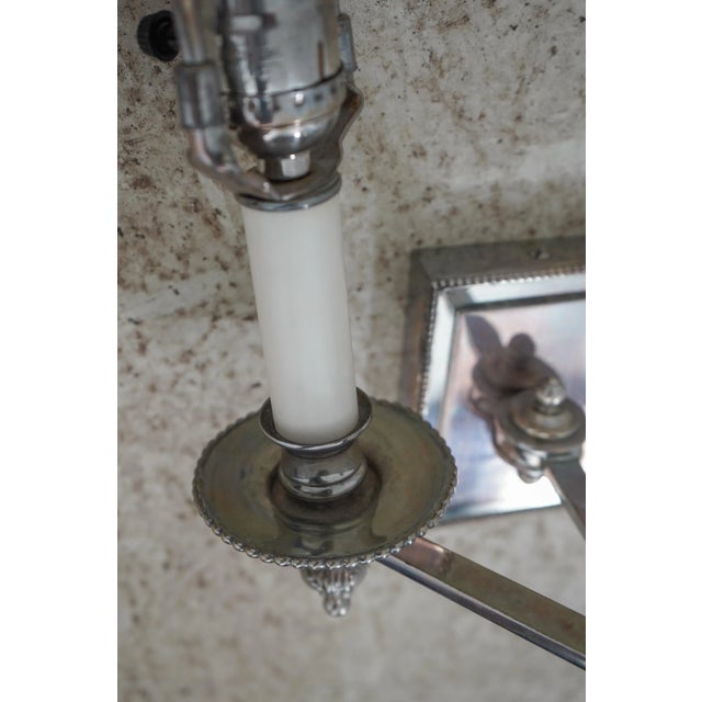 Chrome Pair Regency Style Adjustable Arm Chrome Wall Sconces For Sale - Image 8 of 10