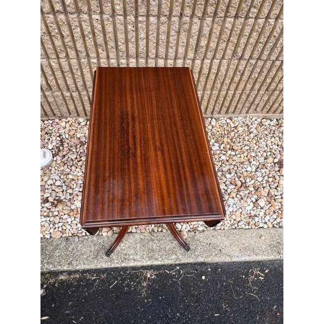 Early 20th Century Antique Regency Style Mahogany Drop Leaf Side Table For Sale - Image 10 of 11