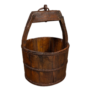 Large Antique Country Garden Well Bucket, English, Planter, Georgian, Fuel Store