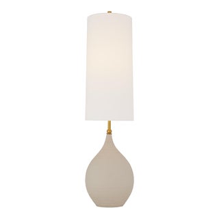Thomas O'Brien for Visual Comfort Signature Loren Large Table Lamp in Natural Shell with Linen Shade For Sale