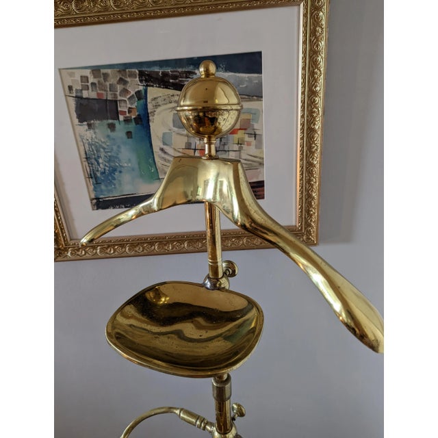 Hollywood Regency Mid 20th Century Brass Empire Valet For Sale - Image 3 of 7