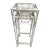Metal Pair of Vintage Indoor/Outdoor Hollywood Regency Graduated Metal Plant Stands, Distressed Ivory Scrollwork For Sale - Image 7 of 10