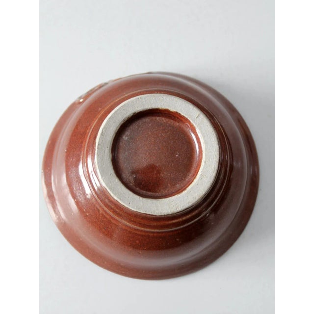 Maroon Vintage Studio Pottery Bowl For Sale - Image 8 of 9