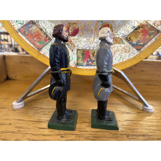 2010s Ulysses S. Grant and Robert E. Lee Civil War General Bookends, Set For Sale - Image 5 of 12
