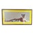 Large 1972 Framed Princeton Tiger Needlepoint on Gray Field With Yellow Border Initialed by Maker For Sale