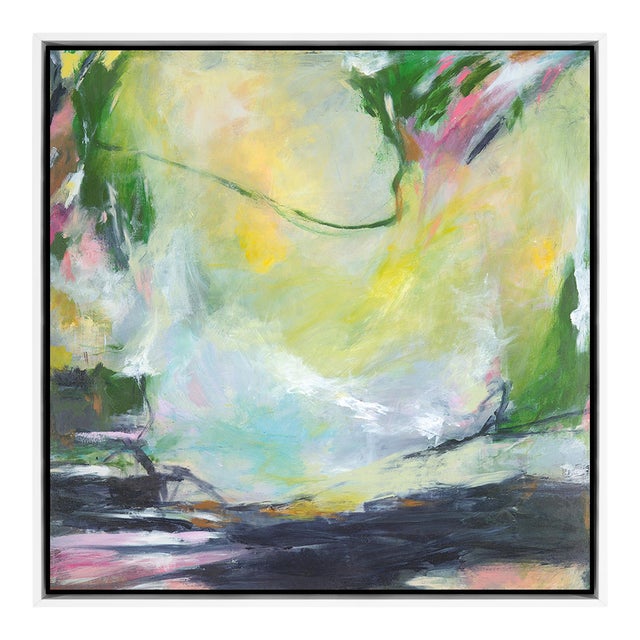 Reach For The Bright Side by Melanie Biehle in White Frame, Medium Art Print For Sale