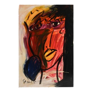 Signed Peter Keil "The Crimson Shadow 85" Oil on Masonite For Sale