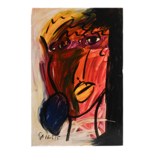 Signed Peter Keil "The Crimson Shadow 85" Oil on Masonite