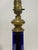 Mid 20th Century Pair of Vaughan Cobalt Blue Glass and Brass Column Lamps For Sale - Image 5 of 7