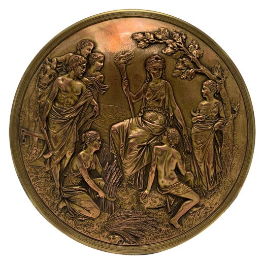 19th Century Brass and Embossed Copper Box, France For Sale