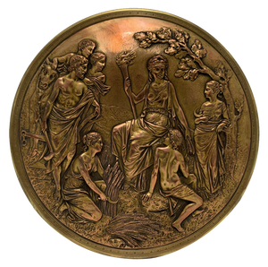 19th Century Brass and Embossed Copper Box, France