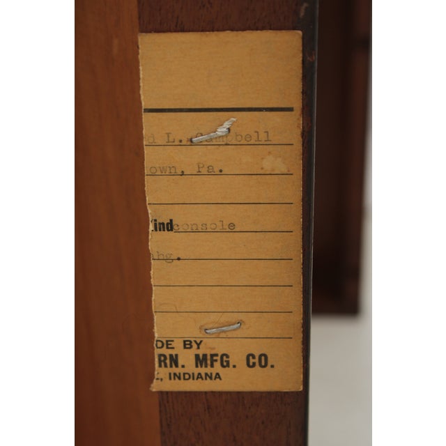 Edward Wormley for Dunbar Mahogany Shell Carved Table For Sale - Image 13 of 14